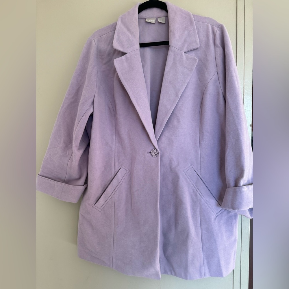 Chico’s Lavender Peacoat Shacket - Women’s Size 3